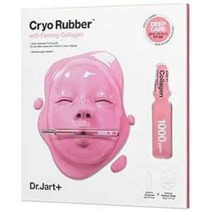 Dr.Jart Dermask Cryo Rubber Gezichtsmasker Pack (Moisturizing Hyaluronic Acid & Firming Collagen), nieuwe upgrade ampoule + rubber masker 2 Step Kit (Firming Collagen)