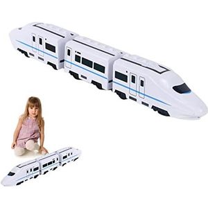woyufen Hoge-simulatie-trein, elektrische trein met licht en geluid, metro-snelheidstrein, speelvoertuig, hogesnelheidstrein, voor kinderen vanaf 3 jaar