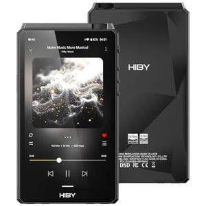HiBy R6III 2025 DAP-speler Hi Res Audio Mp3-speler met Klasse A & AB Amp/Android 12/Bluetooth 5.0/WiFi/64G+2TB uitbreidbaar geheugen