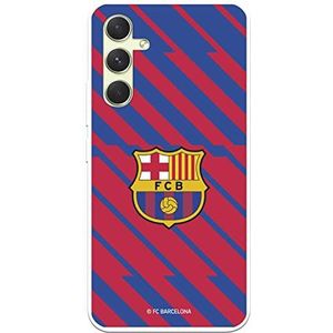 Beschermhoes voor Samsung Galaxy A54 5G FC Barcelona Barça, transparant, ter bescherming van je mobiele telefoon, flexibele siliconen hoes met officiële FC Barcelona licentie