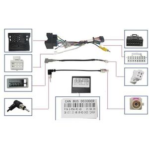 Autoradiopaneel Voor Citroen C5 2008-2016 2 DIN 10,1 Inch Autoframe Fascia Adapter Android Radio Dashboard Montagepaneel Kit Autoradioframe(Cable canbus)