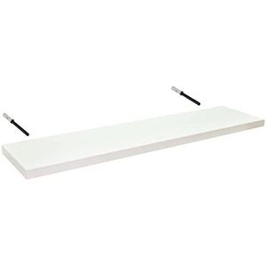Generic Houten Wandplank - Hangplanken - Moderne stijl en eenvoudige installatie - Wandplanken - Planken voor elke kamer - Alpen Wit 120 cm