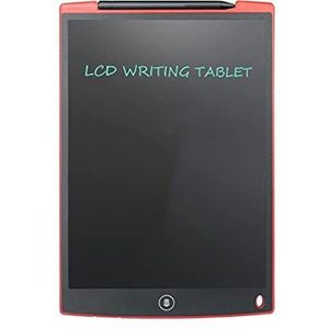 12 Inch LCD-schrijftablet met pen, digitale tekentablet handschriftpads notitieblok, draagbaar elektronisch tabletbord (rood)