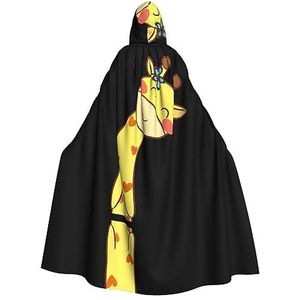SSIMOO Leuke strik giraffe opvallende cosplay kostuum cape voor dames - unisex vampiermantel voor Halloween.