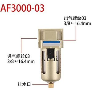 Luchtfilter, Pompcompressor Filter Pneumatische componenten Olie Water Separator Compressed Source Processor AF2000-02 AF3000-02 (Size : AF3000-03)