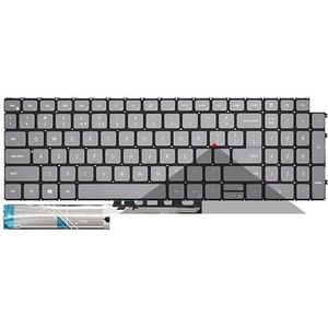 Laptoptoetsenbord voor Inspiron 3511 3515 15 5515 5510 7510 16 Plus 7610 met achtergrondverlichting(US Grey Backlight)
