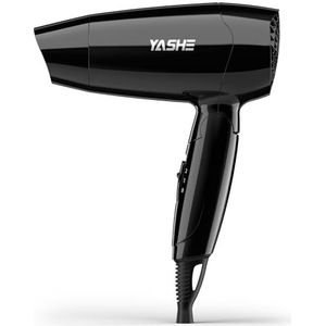 YASHE Opvouwbare haardroger, 1200 W, compact, met 2 verwarmings- en snelheidsniveaus, precisiemondstuk, 1,8 m lange kabel, haak om op te hangen, gemakkelijk voor reizen, thuis, hotel of slaapzaal