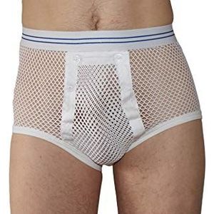 Classic Underwear Heren Flap Front Slips Onderbroek, Kleur: wit, M