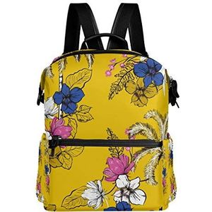 Mooie pioenen Bloemen Border Mint Laptop Rugzak School Tas Grote Mode Reizen Daypack