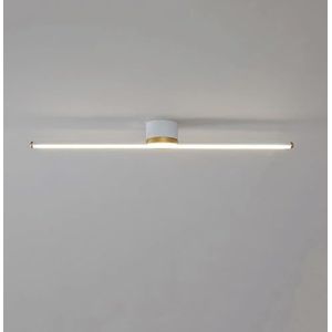LONGDU Minimalistisch plafondlamp armatuur lange strip semi-inbouwlamp, moderne plafondlamp lineaire close-to-plafondverlichting for slaapkamer kantoortrap hotel woonkamer keuken (Color : C, Size :