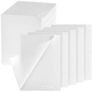 QWORK® 125 Stuks Tandheelkundige Slabben, Tattoo Reinigingspad, 33x45 cm, voor Tandheelkundige, Tattoo en Tray Beschermingstoepassingen, wit