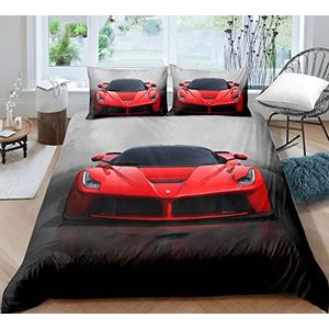 Amacigana Auto De Sport Beddengoedset voor eenpersoonsbed, dekbedovertrek A1,140 x 200 cm