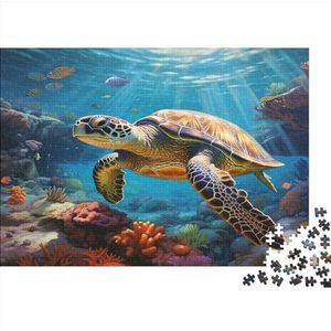 Turtles Puzzelspel voor volwassenen en jongeren, hoge resolutie drukpuzzel, zeespelpuzzels. Cadeau en cadeau voor geliefden of vrienden, 500 stuks (52 x 38 cm)