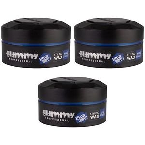 3x Gummy Styling Wax 150 ml Harde Afwerking, Biedt Hydratatie en Extra Heldere Look Gedurende De hele dag lang, Perfect voor Dynamisch Kapsel, Geeft Langdurige Vorm