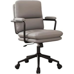 Ergonomische bureaustoel Bureaustoelen met hoge rugleuning, armleuning en wielen Computerstoel Lederen bureaustoelen voor thuis