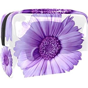 Waterdichte cosmetische tassen, Roze bloem patroon reizen cosmetische tassen, multifunctionele draagbare make-up tassen, reizen cosmetische tas organizer voor vrouwen