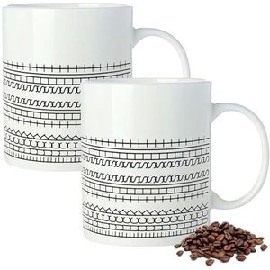 Pedra - koffiemok met oor - wit - 350 ml - K'OOK