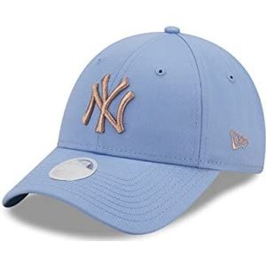 New Era New York Yankees MLB Metallic Logo Sky 9Forty Adjustable Women Cap - One-Size