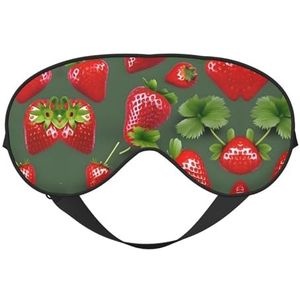 Mooie Aardbei Print Unisex Ultra-Soft Licht Blokkerende Oogmasker voor Optimale Comfort Slaap