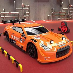 Mustang GTR 1/16 model RC auto 2,4 GHz afstandsbediening auto 4×4 Super GT Dirft racewagen 30 km/u hoge snelheid speelgoedvoertuig voor kinderen en volwassenen (LED-lichtset / 2 ba