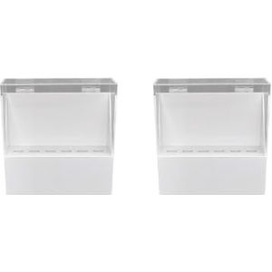Wimperverlenging Opbergdoos Pincet Organizer Case Stand Houder Wit, 14,5 x 4,5 x 16,2 cm, 2 Set [puur wit, 14,5 x 4,5 x 16,2 cm], 14.5 x 4.5 x 16.2 cm