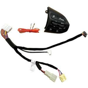Stuurwielknoppen Voor Kia K2 Voor RIO Voor X-LINE 4 Delig Multifunctioneel Stuurwiel Bluetooth Vaste Snelheid Cruise Control Knop Audioschakelaar(Brown)