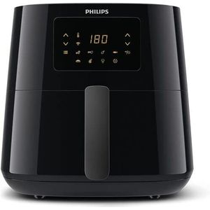 Philips Airfryer Essential XL Connected - 6,2 l, Smart WiFi Connected (NutriU App), Alexa compatibel, 7 presets, digitaal display, lage vetfilters, zwart (HD9280/91)