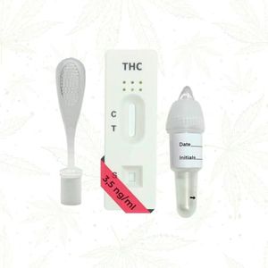 EKNA THC Speekseltest politie, 5x drugstest, sneltest, THC, speekseltest, THC 3,5 ng, voor rijgeschiktheid, snelle drugstest, speekseltest voor veiligheid in het wegverkeer, 5 stuks