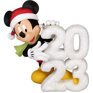 Hallmark Keepsake Kerstornament 2023, Disney Mickey Mouse Een jaar van Disney Magic, cadeaus voor Disney-fans