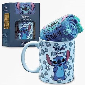 Disney Mok en Sokken Dames Set Stitch Geschenkset (Blauwe Stitch)