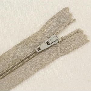 5 stuks 4,7 inch ~ 23,6 inch (12 cm ~ 60 cm) nylon spiraalritsen met automatische vergrendelingsschuivers voor naaiaccessoires doe-het-zelf-kleding tassen ritssluiting ritssluiting diep beige num308