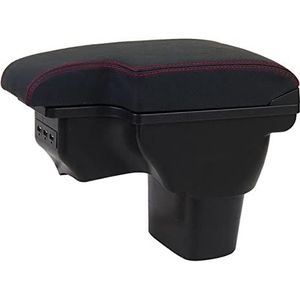 Armleuning Opbergbox Auto Opbergvak Voor NISSAN Voor Juke Auto Armsteun Doos 2010-2019 Accessoires Interieur Details Opbergdoos Retrofit Onderdelen USB (Color : B1 Real Corium 3USB)