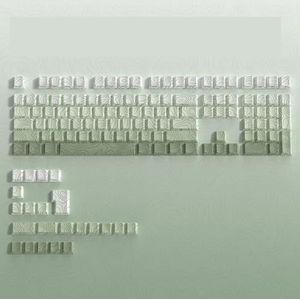 QPSJXN Dye Sub Profile Keycapset 132 zwart-wit -topografische glans door design MX Switch mechanische toetsenborden (HCL-DM)
