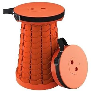 Lichtgewicht viskruk, draagbare klapstoel, visstoel met verstelbare poten, opvouwbare campingstoel met gaasrug en schouderband (Color : Orange)