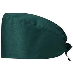 Chirurgskap van katoen, ademend, verstelbaar, groen