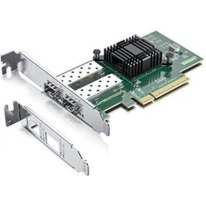 10Gtek - 10Gb PCI-E NIC Netwerkkaart - Zwart - Intel 82599ES Controller - Dual SFP+ Poorten