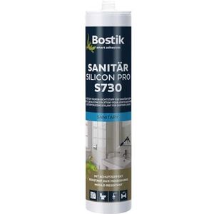 Bostik S730 Sanitair Silicon Pro antraciet 1K siliconen afdichtmiddel 300ml cartridge