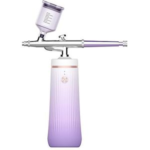 Facial Steamer Sproeier Nano Ionic Zuurstofinjectie Gezicht Hydraterende SPA Huidverzorging Machine Nauwkeurige Controle(PURPLE SET)