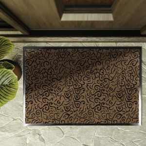 KARAT Floordirekt Schoonloopmat - wasbare en effectieve vloermat, vuilvangmat met antislip achterkant, deurmat voor de entree, Brazilië, bruin 90 x 120 cm