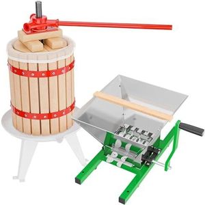 Fruitpers 6l incl. persdoek en fruitmolen 7l voor het maken van fruitbrij
