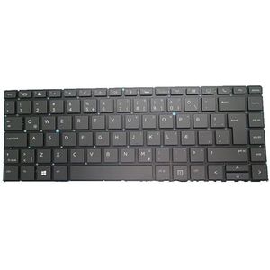Laptoptoetsenbord voor HP EliteBook 1040 G4 zwart met achtergrondverlichting voor België BE/RO Roemeens/Duits GR/Thailand TI/Sloveens SL(Iceland ICE)
