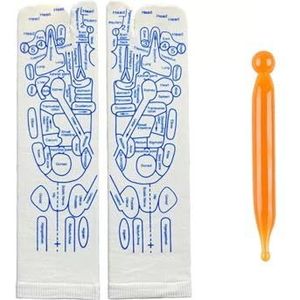 Voetmassage acupunctuurpunt sokken voetmassage honderd acupunctuursteek sokken voetmassage meridiaan diagram sokken (kleur: pak 2, maat: heren)