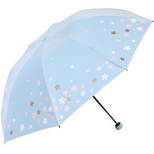 Paraplu Regenparaplu's Bloemenprint 3-voudige zon- en regenparaplu voor tweeërlei gebruik, reisparaplu, bescherming tegen zonnebrandcrème Paraplu's Zakparaplu Reisparaplu(Color:A)