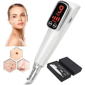 Professionele picoseconde laserpen, rood blauw licht, moedervlek, sproet, donkere vlek, melanine, tatoeageverwijderingspen, 9 frequentieniveaus + 4 intensiteitsniveaus, touchscreen,Red