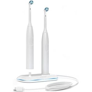 Galvanox 2-in-1 Dual Toothbrush Charger Compatible with Oral B Electric Toothbrushes, Replacement for 3757 - Works with Braun OralB Pro Advantage Smart Genius Vitality iO and Kids Models