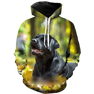 3D Print Pet Dog Retriever Animal Face Hoodie Casual Harajuku Mannen Vrouwen Lange Mouw Trui Sweatshirt, 6, L