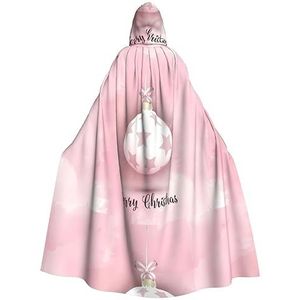 Roze Kerstbal Unisex Oversized Hoed Cape Voor Halloween Kostuum Party Rollenspel