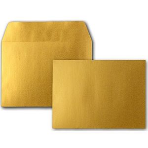Kleurrijke kleurrijke enveloppen C6 162 x 114 mm met kleefstrip 100 Umschläge 28 metallic goud