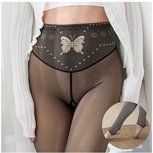 Panty's 80 g-430g dikker plus fluwelen winter herfst panty vrouwen panty sexy hoge taille warm Panty Voor Dames (Color : Without, Size : 330g)