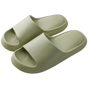 Non-slip Bathroom Slippers,Soft Slippers,Indoor And Outdoor Platform Pool Slippers Shower Slippers (Color : Light Green, Size : 43-44)